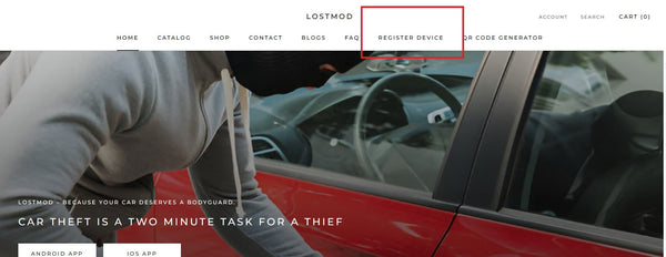 How to Register Your GPS Tracker on Lostmod.com