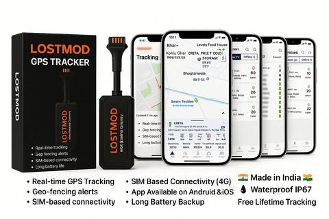 LM-12 LostMod GPS Tracker For Bike and Cars | Real-Time GPS Tracking Device