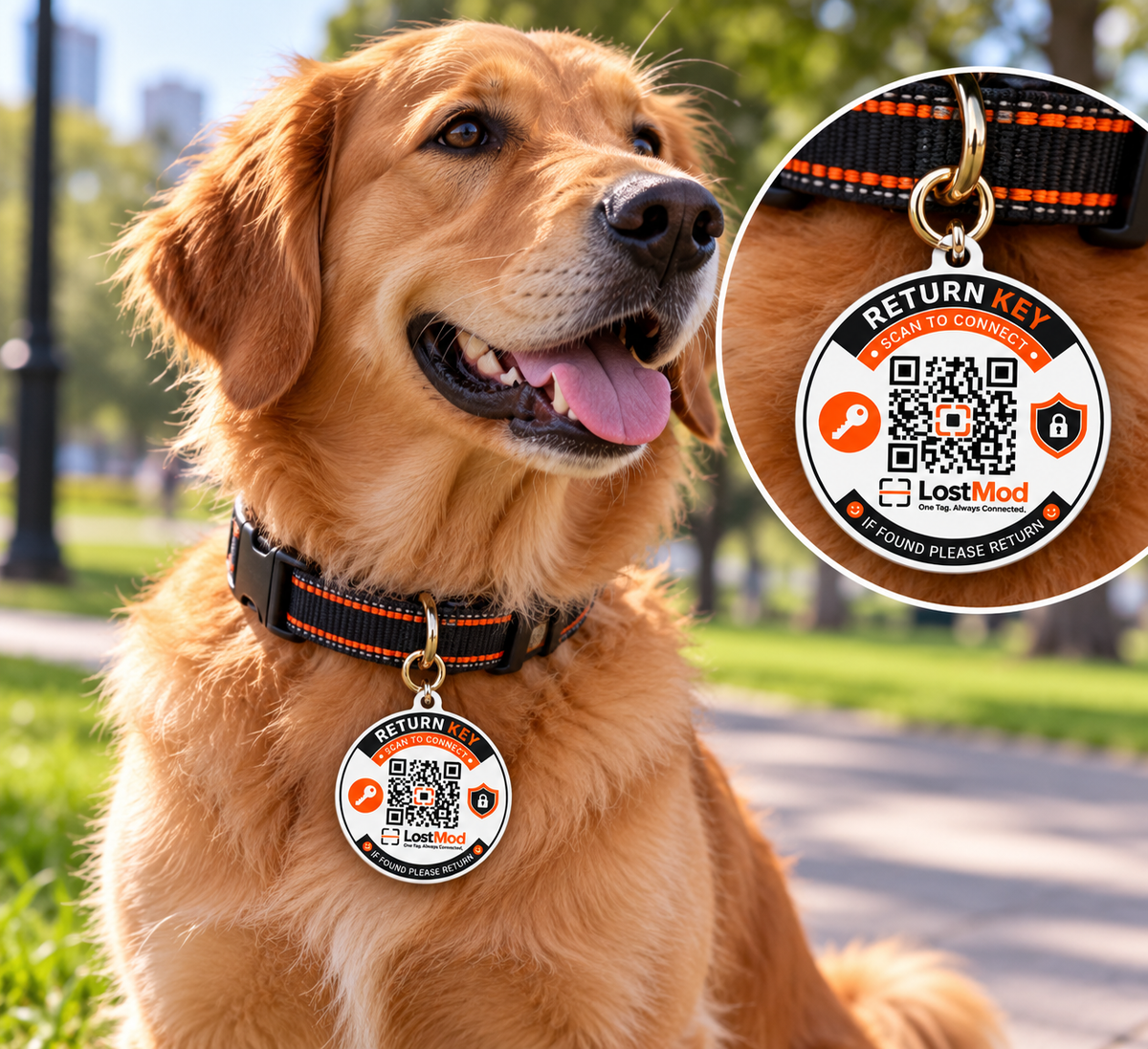 LostMod Pet Finder QR Tag | Smart Dog & Cat ID Tag