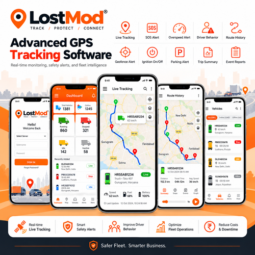 LostMod Advanced AIS 140 GPS Tracker | for RTO Passing, Fitment & National Permit Vehicles