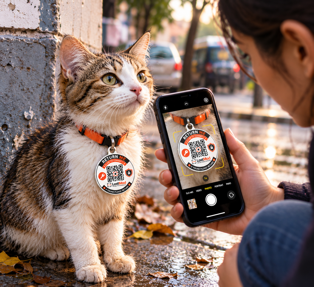 LostMod Pet Finder QR Tag | Smart Dog & Cat ID Tag