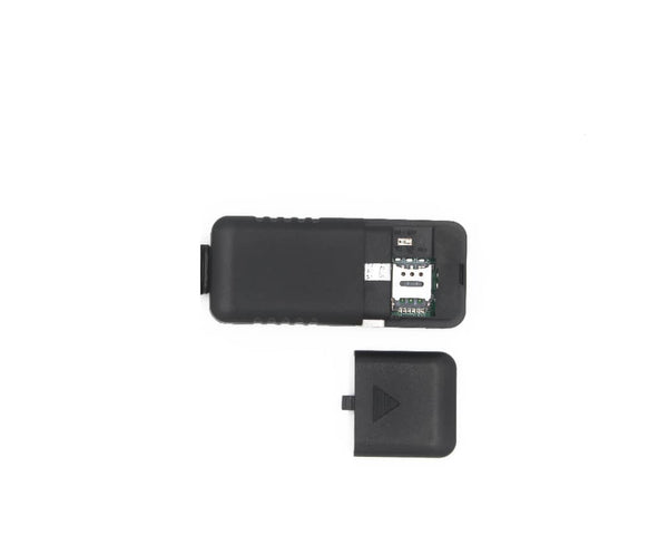 LM12 GPS tracker device showing back view with removable cover, ideal for car and bike tracking in India.