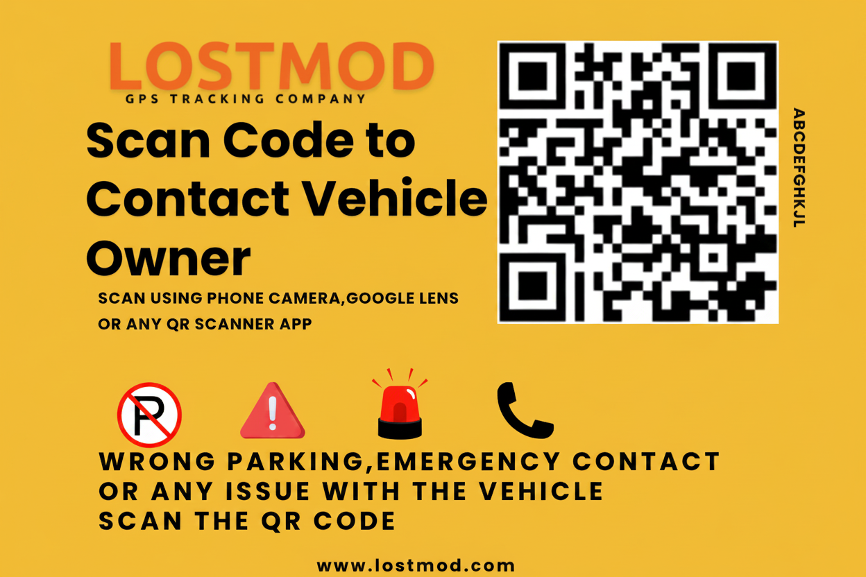 LostMod Smart Parking QR Code Stickers: The Ultimate Vehicle Safety & Recovery Sticker